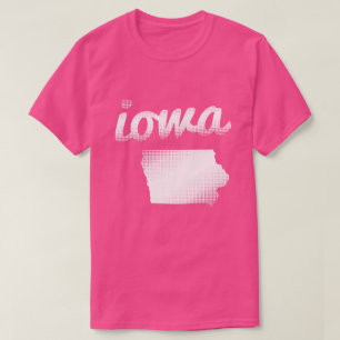 Camiseta Estado de Iowa no branco