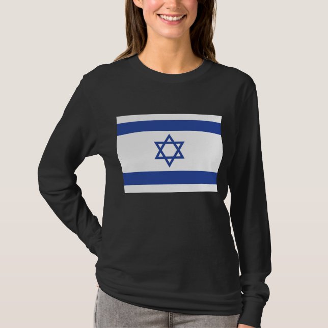 Camiseta Estado de Israel Bandeira, Estrela do Judaísmo Dav (Frente)