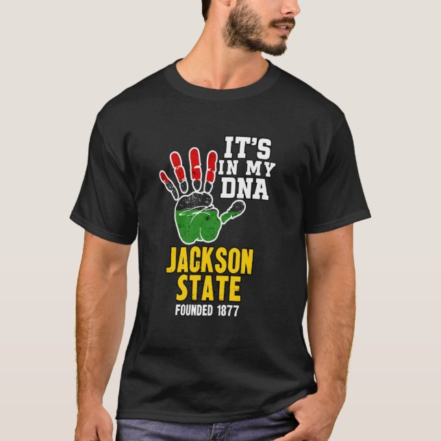 Camiseta Estado de Jackson, JSU, Design HBC de Lembrança (Frente)