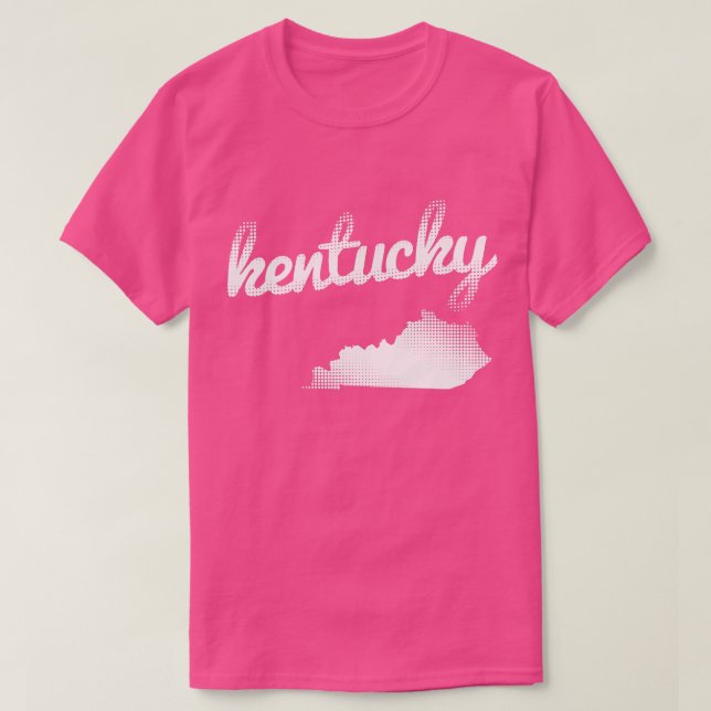Camiseta Estado de Kentucky no branco (Frente do Design)