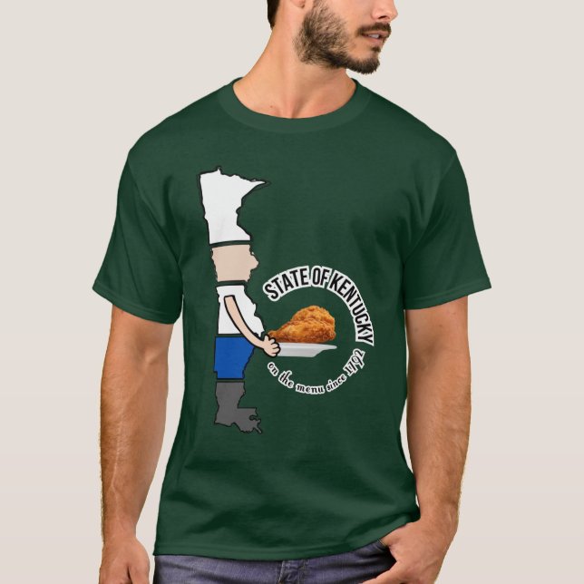 Camiseta Estado de Kentucky no menu desde 1792 (Frente)