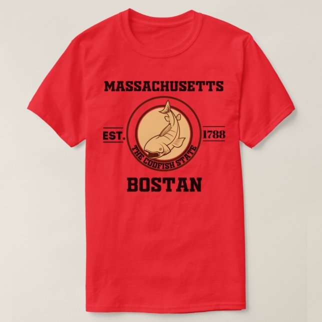 Camiseta Estado de Massachusetts2 (Frente do Design)