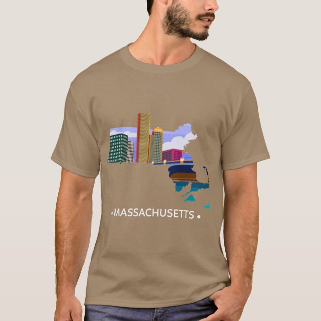 Camiseta Estado de Massachusetts 1 (Frente)