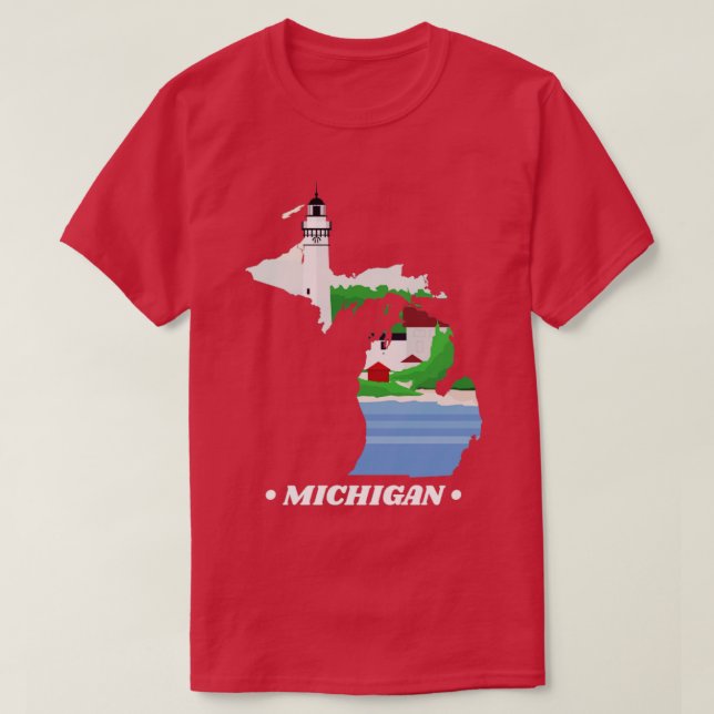 Camiseta Estado de Michigan (Frente do Design)