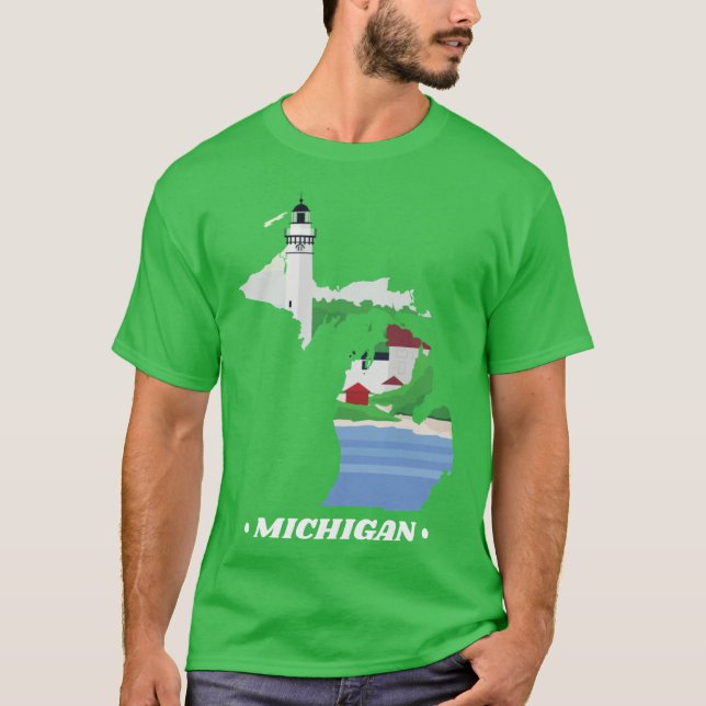 Camiseta Estado de Michigan 1 (Frente)