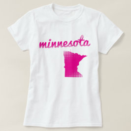 Camiseta Estado de Minnesota no rosa