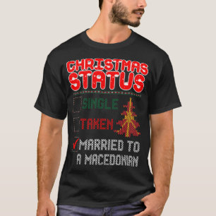 Camiseta Estado de Natal Casado com Doador Feio macedônio