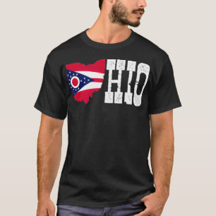 Camiseta Estado de Ohio e Bandeira de Ohio com Orgulho para