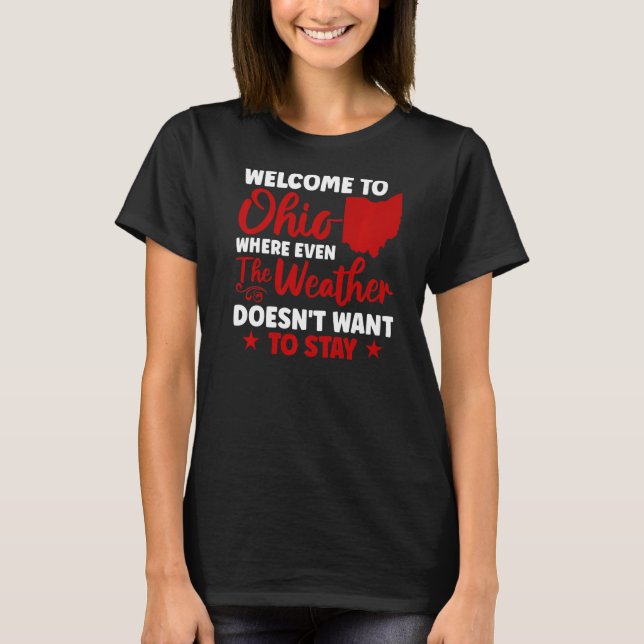 Camiseta Estado De Ohio Home State Bem-Vindo A Ohio (Frente)