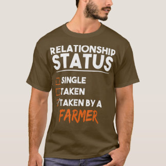Camiseta Estado De Relação Tomado Por Um Agricultor Funny S
