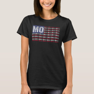 Camiseta Estado de residência do Missouri Bandeira American