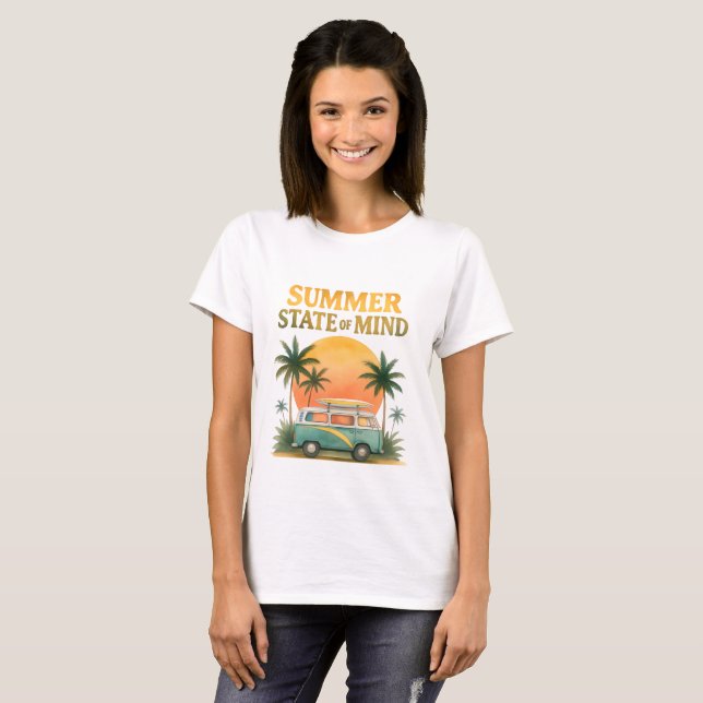 Camiseta Estado de Verão do diafragma mental (Frente Completa)
