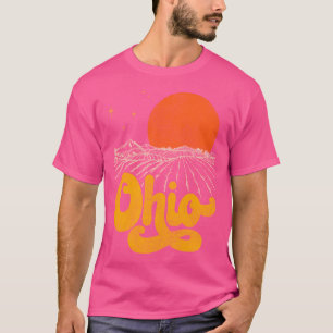 Camiseta Estado De Vintage Do Meio século De Ohio Afastou A