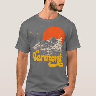 Camiseta Estado de Vintage do Meio século de Vermont Afetad