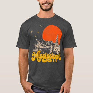 Camiseta Estado de Vintage do Mississippi - Distresse do Me