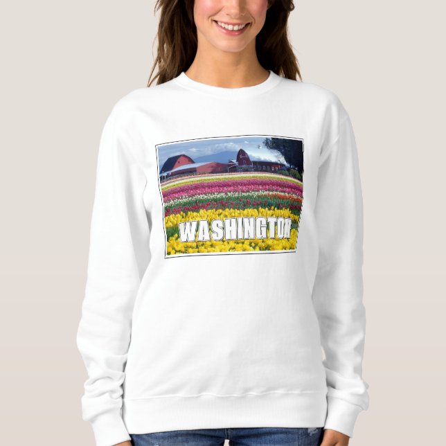 Camiseta Estado de Washington | Campo de Tulipas (Frente)