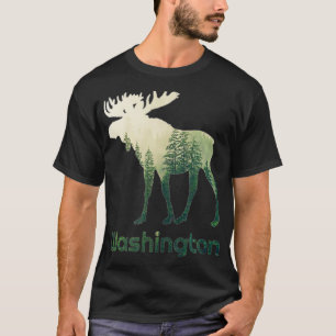Camiseta Estado de Washington Mose Forest Tree Hunter Wildl