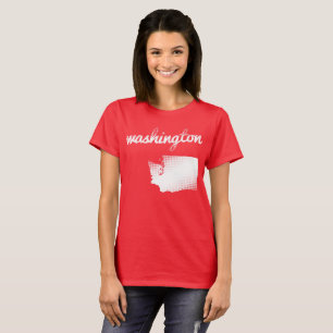 Camiseta Estado de Washington no branco