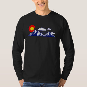 Camiseta Estado do Colorado Denver Map Flag Co Souvenir Mou