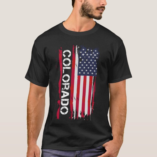 Camiseta Estado Do Colorado Roupa E Design (Frente)