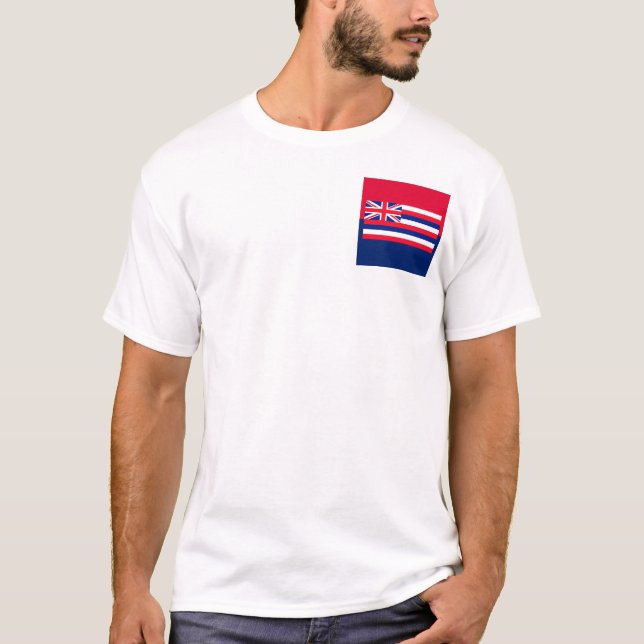 Camiseta Estado do Havaí - Bandeira Design (Frente)