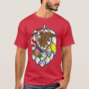Camiseta Estado do Illinois - Artesanato Beer Salto Cone