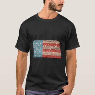 Camiseta Estado Do Kansas Patriótico Bandeira Dos Eua Para