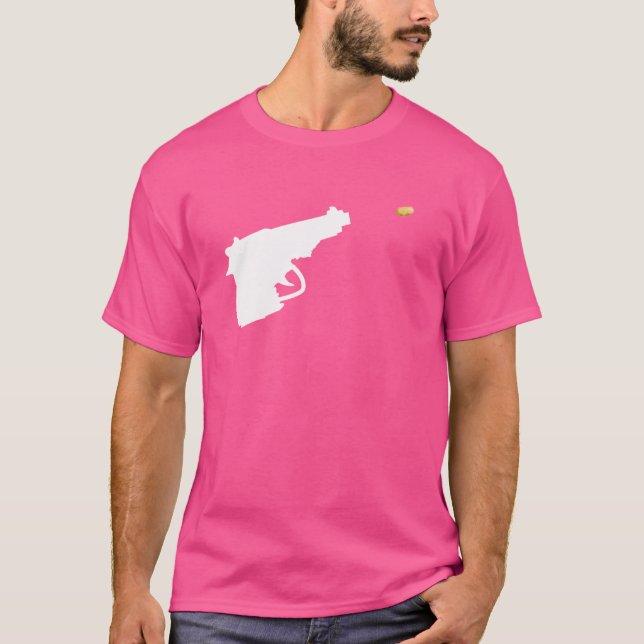 Camiseta Estado Do Mapa De Idaho Atirando Uma Batata (Frente)