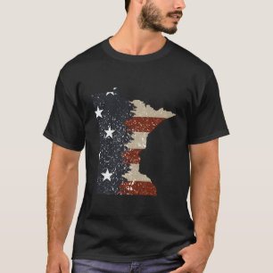 Camiseta Estado Do Minnesota Patriotic Usa Flag For Men Wom