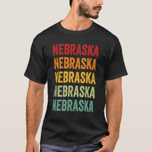 Camiseta Estado do Nebraska Rainbow