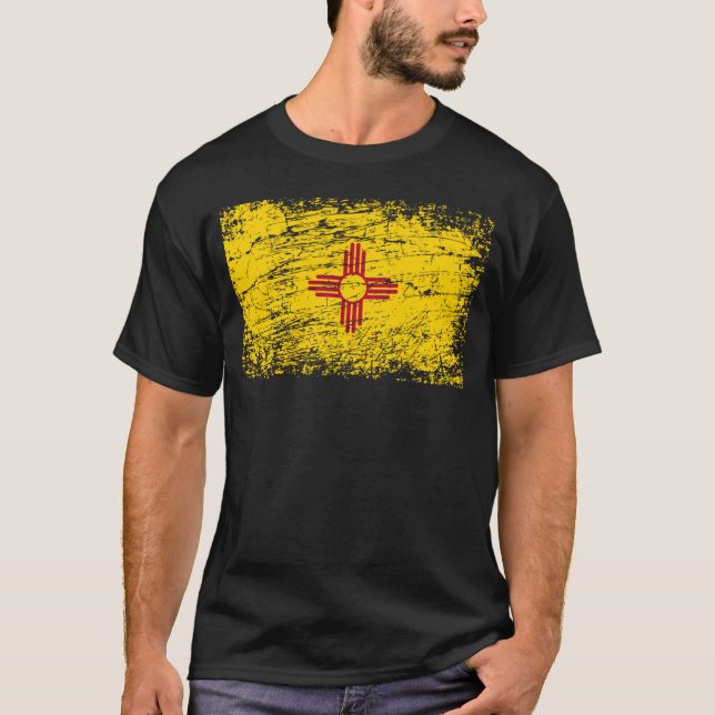 Camiseta Estado do Novo México, bandeira da Land de Enchant (Frente)