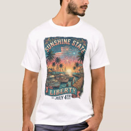 Camiseta Estado do Sol Liberdade Flórida 250 Praiana Vintag