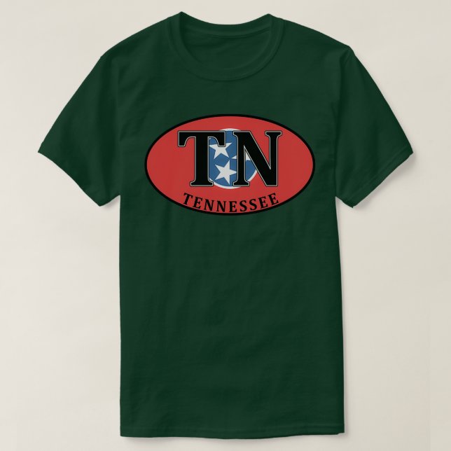 CAMISETA ESTADO DO TENNESSEE BANDEIRA EURO OVAL NASHVILLE M (Frente do Design)