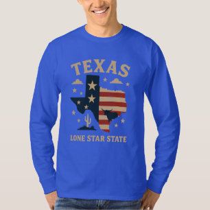 Camiseta Estado do Texas Lone Star - Símbolo de Força e Ide
