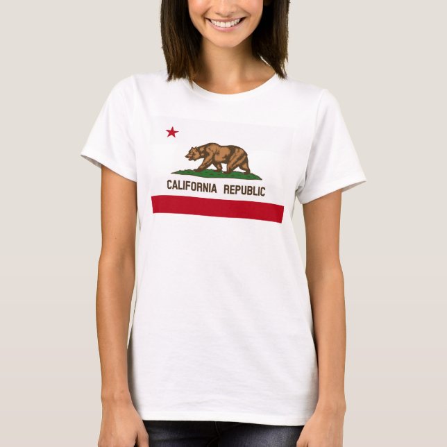 Camiseta Estado do Urso da República da Califórnia (Frente)