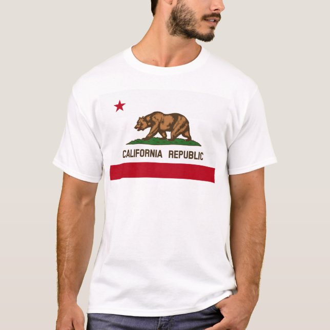 Camiseta Estado do Urso da República da Califórnia (Frente)