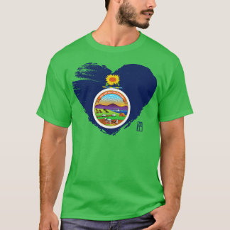 Camiseta Estado dos EUA Eu Adoro Kansas Flag TShirt