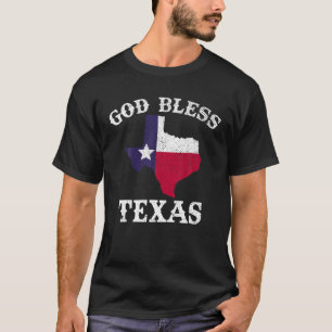 Camiseta Estado dos EUA Texas Flag Texan Deus abençoe Texas