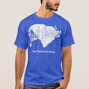 Camiseta Estado Esportivo do Map Vintage Design da Carolina