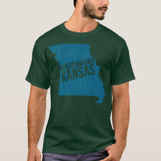 Camiseta Estado Excelente do Kansas Missouri Funny Tw