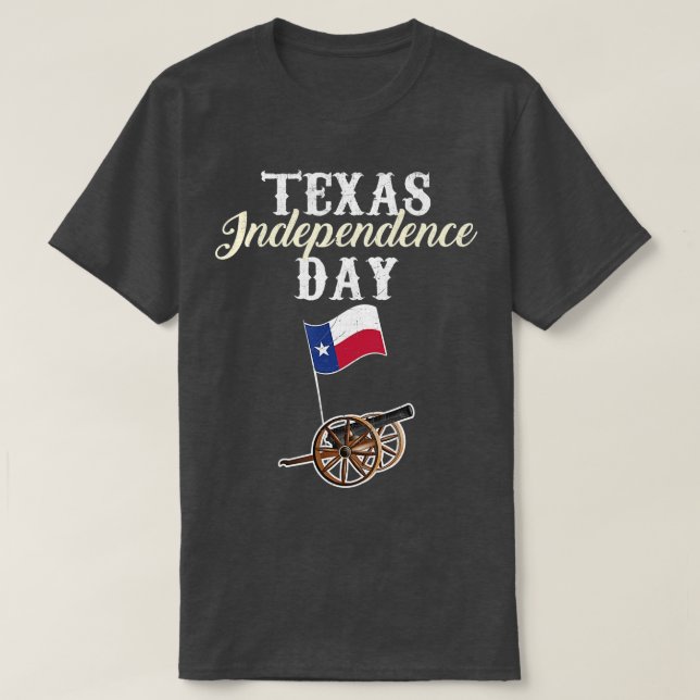 Camiseta Estado Histórico do Dia da Independência do Texas (Frente do Design)