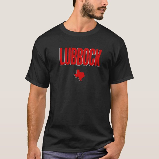 Camiseta Estado inicial do Texas Lubbock (Frente)