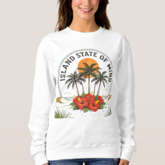 Camiseta Estado Insular Mentalidade Hibisco Tropical Vintag