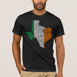 Camiseta Estado irlandês de Texas da bandeira do vintage