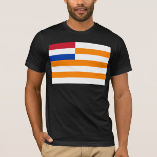 Camiseta Estado livre alaranjado, bandeira de África do Sul