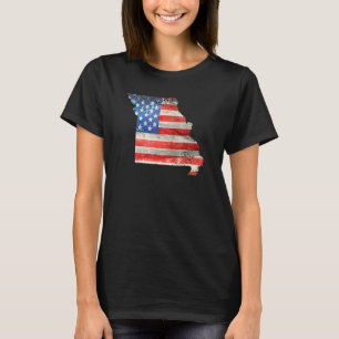 Camiseta Estado Patriótico do Missouri USA Flag for Men Wom