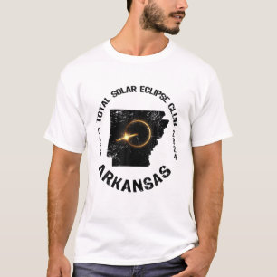 Camiseta Estado Retro do Arkansas Total Solar Eclipse Ameri