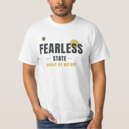 Camiseta ESTADO SEM MEDO – Tipografia Geométrica Amante de