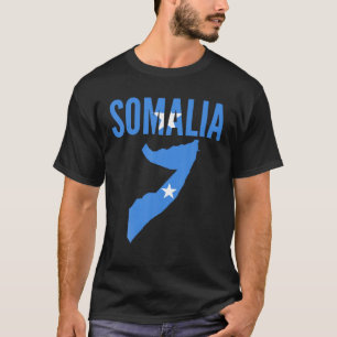 Camiseta Estado Somali Somália - Mapa de Sinalizador T-Shir