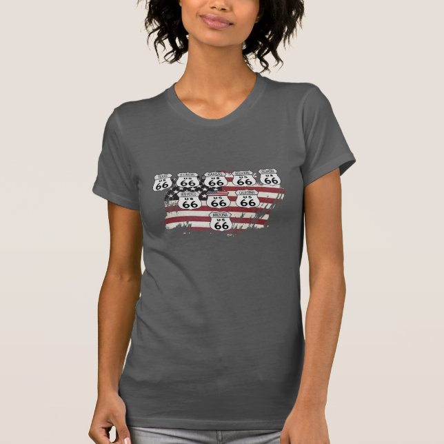 Camiseta Estados da rota 66 (Frente)